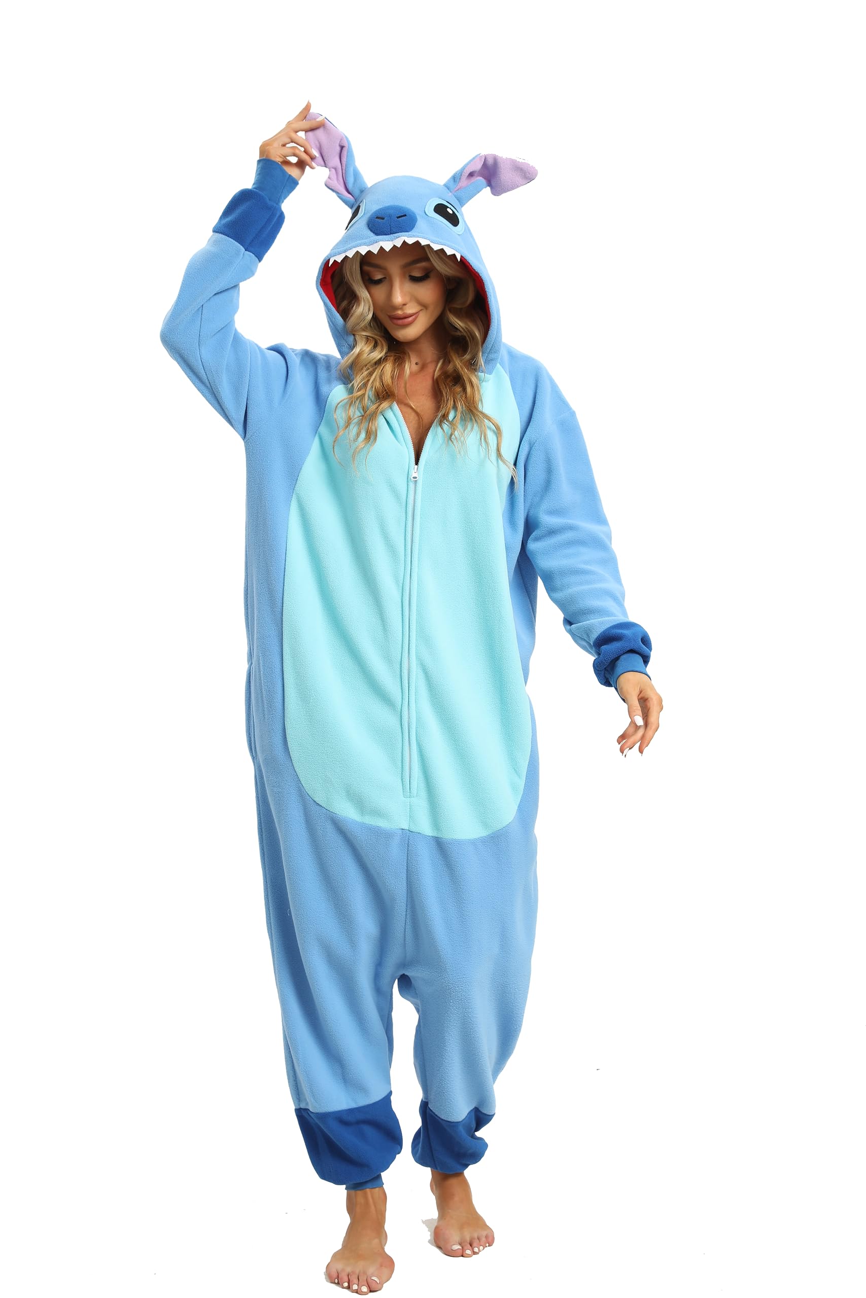 BGOKTA Halloween Animal Onesie Pajamas for Adults Costume Cosplay Homewear One Piece