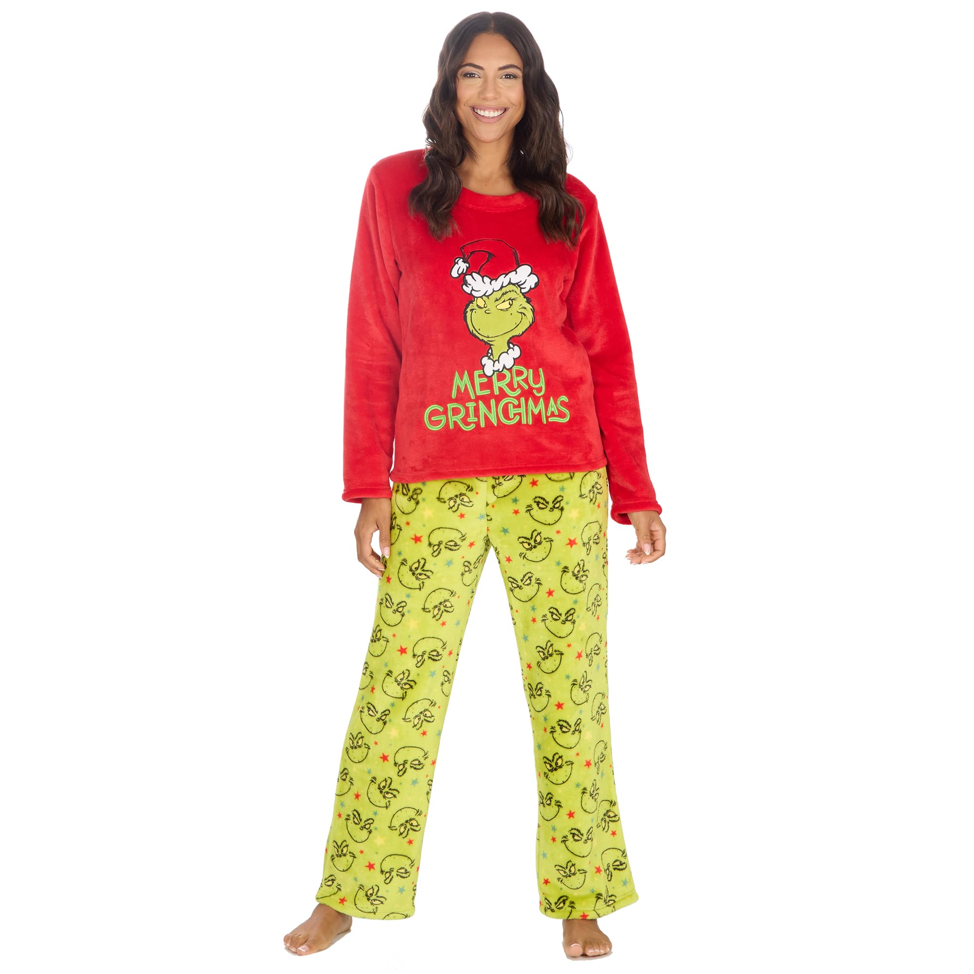 Undercover Womens Grinch Fleece Pyjamas 34B2103 Green XL