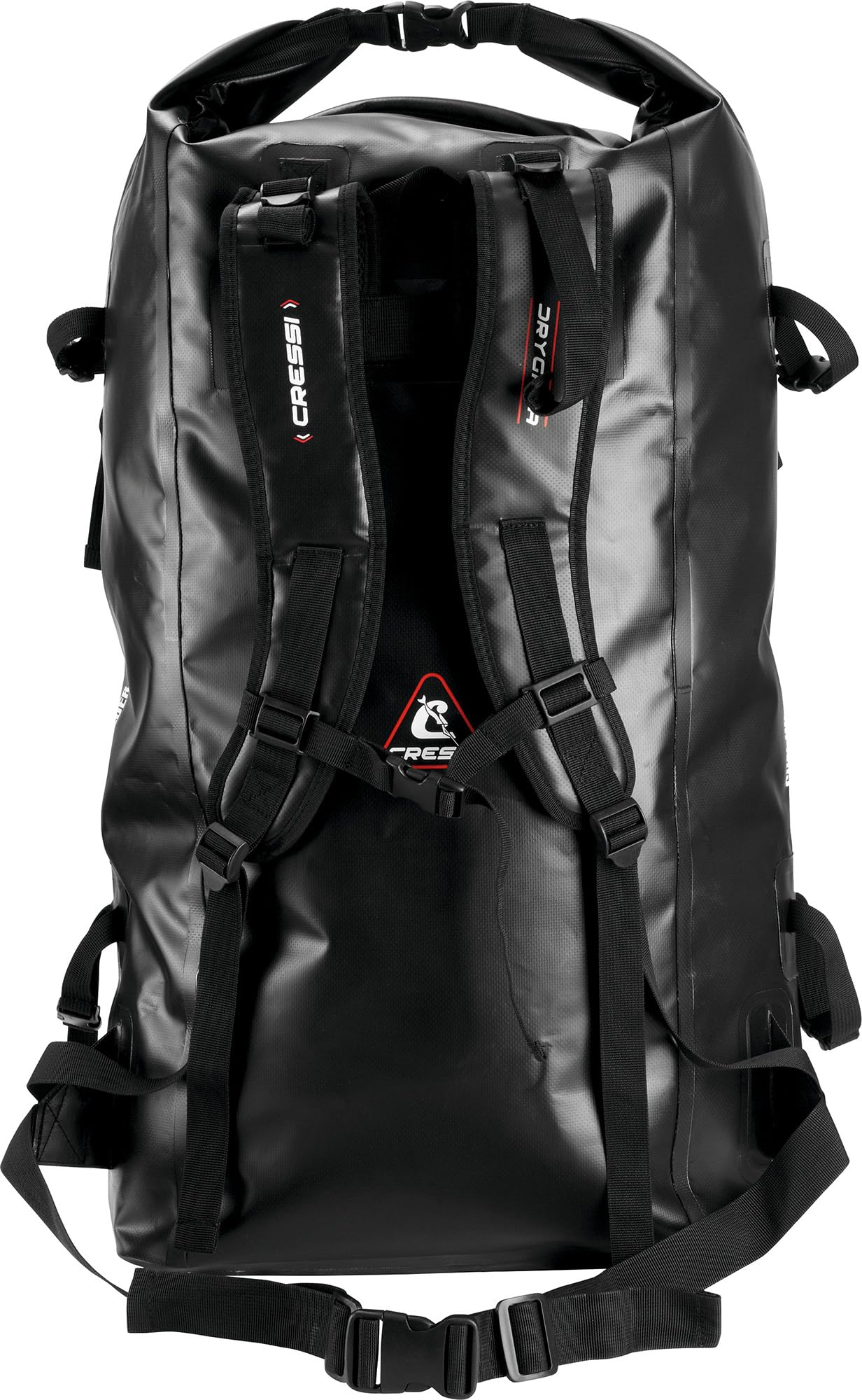 CRESSI od 1946 - Dry Gara Plecak Wodoodporny 60L z PVC Tarpaulin Dry Bag do Sprzętu Nurkowego z Uchwytem na Harpuny do Apnea Kajaka Wędkarstwa i Sportów Wodnych