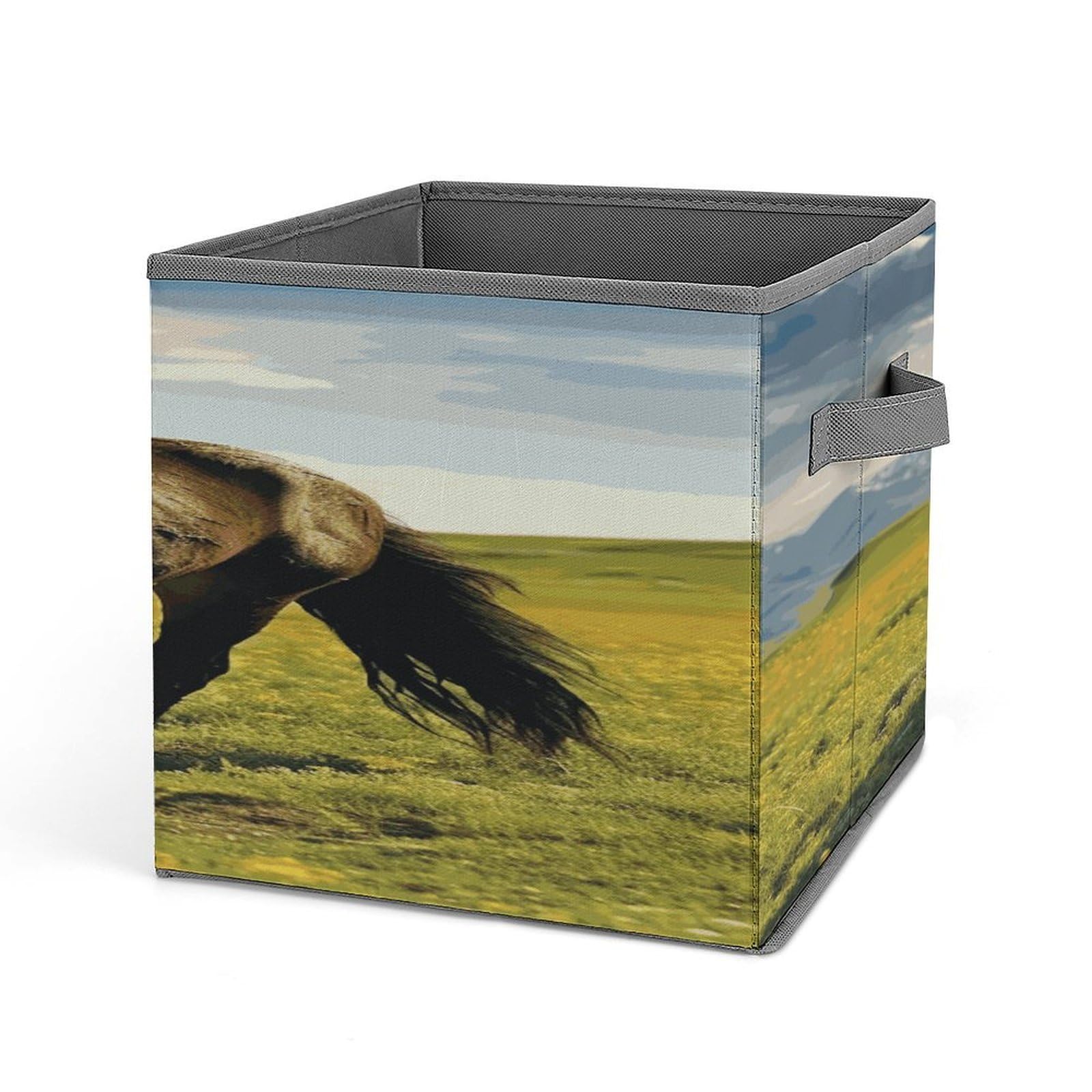 Fekiloot Style Grazing Wild Horses Storage Bins Storage Baskets