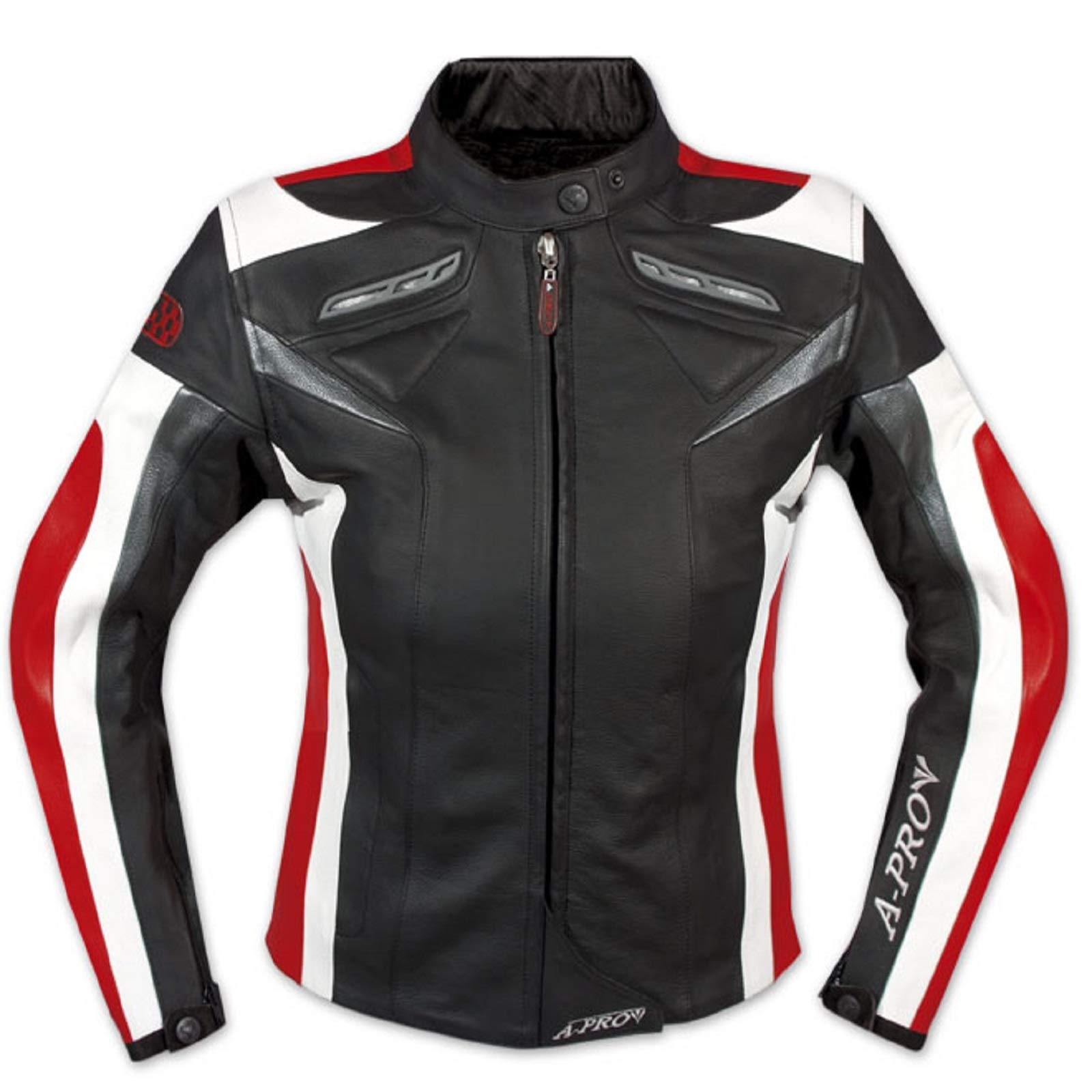 A-pro Blouson Cuir Femme Motard Sport Racing Protections Hot Life Thermique rouge M