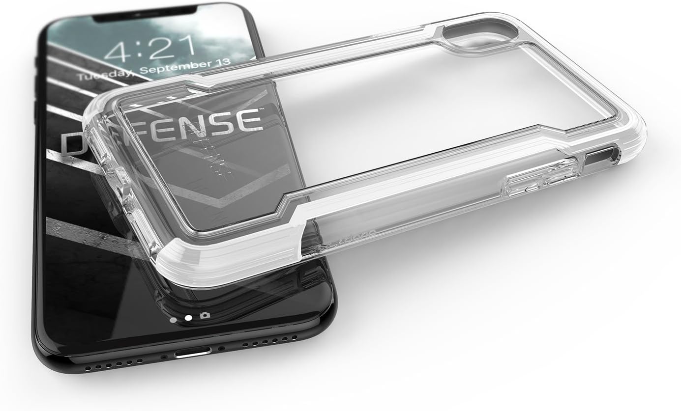 X-Doria iPhone X Case, Defense Clear - Military Grade Drop Protection, Clear Protective Case for iPhone X (White)
