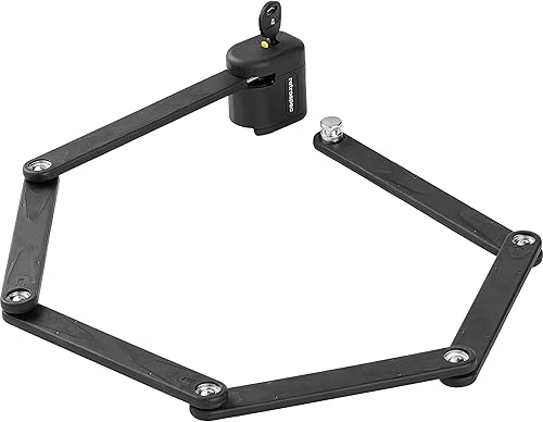Retrospec Fortitude - Candado plegable para bicicleta, antirrobo, barras resistentes a cortes de acero recubierto de 0.197 in, bloqueo resistente a