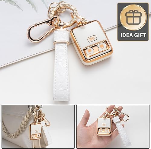 Miniatura 10 de CACARLIKE Funda para llavero VW Volkswagen con llavero VW, compatible con Tiguan Jetta GLI Atlas Cross Sport Arteon Taos SEL Smart Key Protector