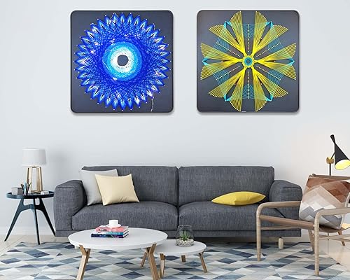 Miniatura 5 de JEKEJIAJIU Kit de arte de cuerda para adultos principiantes, kit de manualidades para adultos, arte de cuerda de bricolaje con todos los accesorios