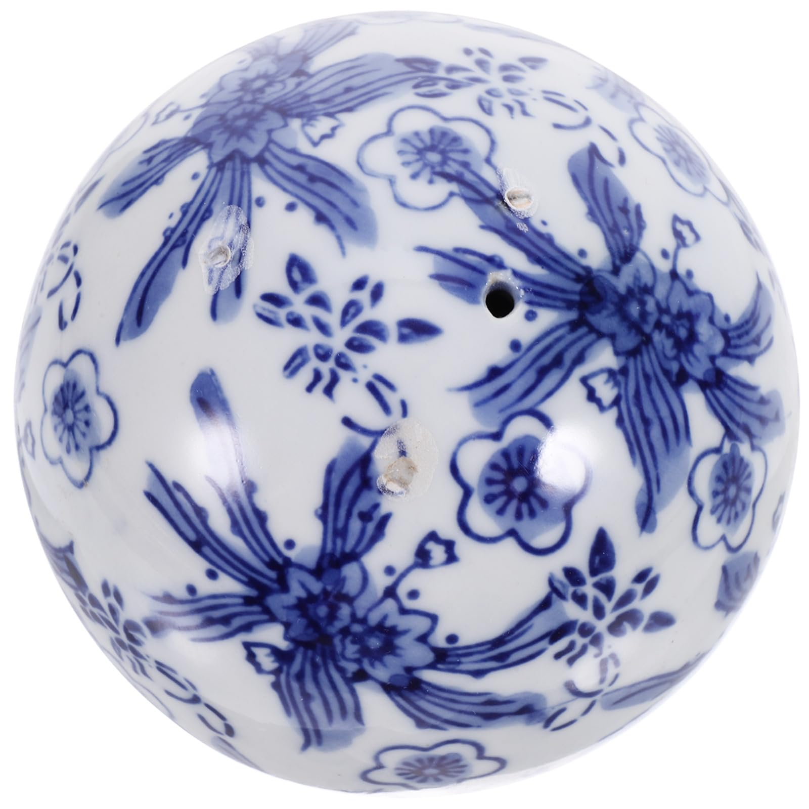 Boules flottantes en céramique en porcelaine vintage bleue et blanche