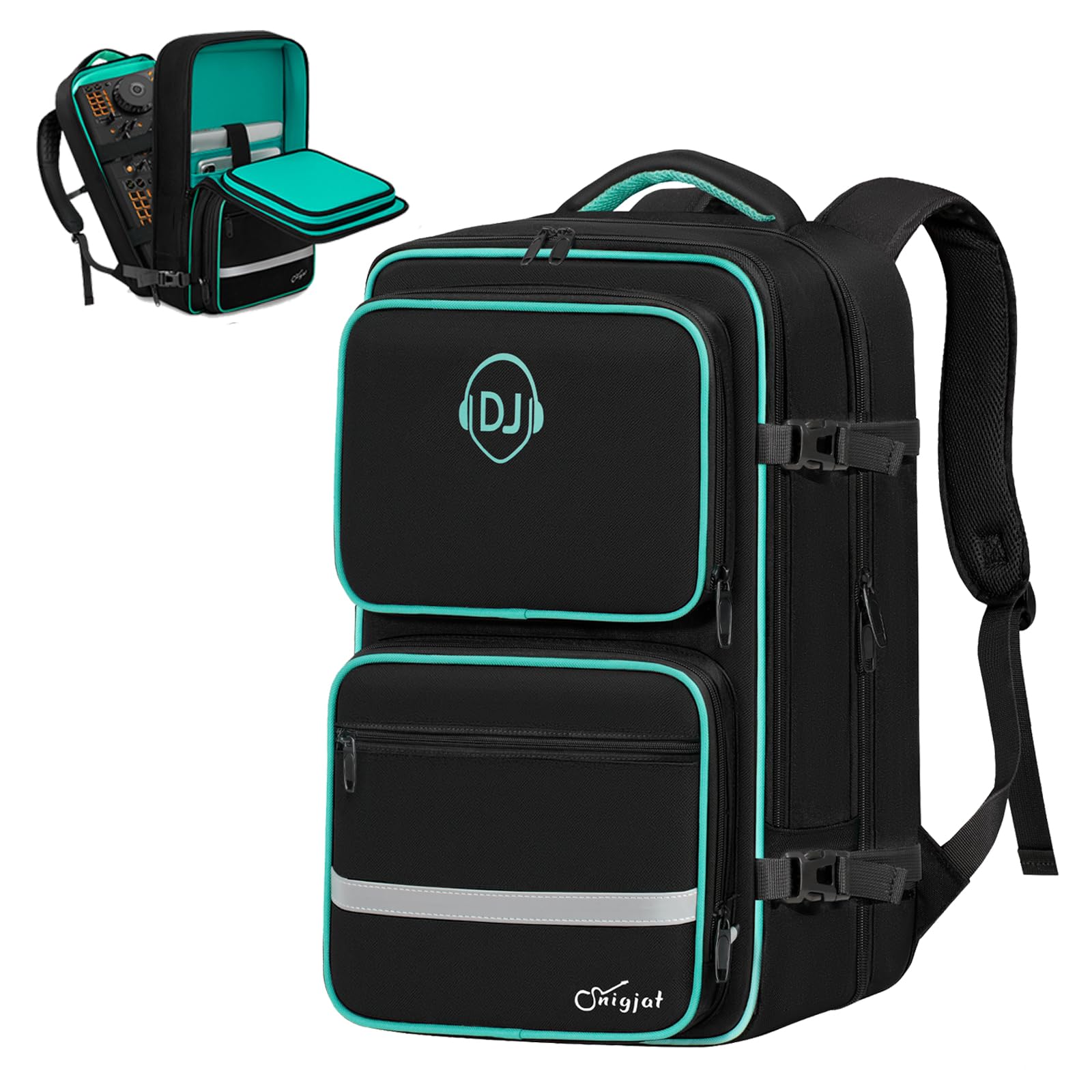 SNIGJAT DJ Controller Case for DDJ FLX4/ 400/ REV1, Padded DJ Backpack