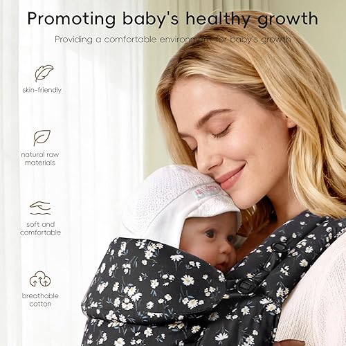 Miniatura 5 de FRUITEAM Portabebés, portabebés para niños pequeños con tamaño de asiento ajustable, cómodo y ergonómico portabebés recién nacido (7-25 libras),