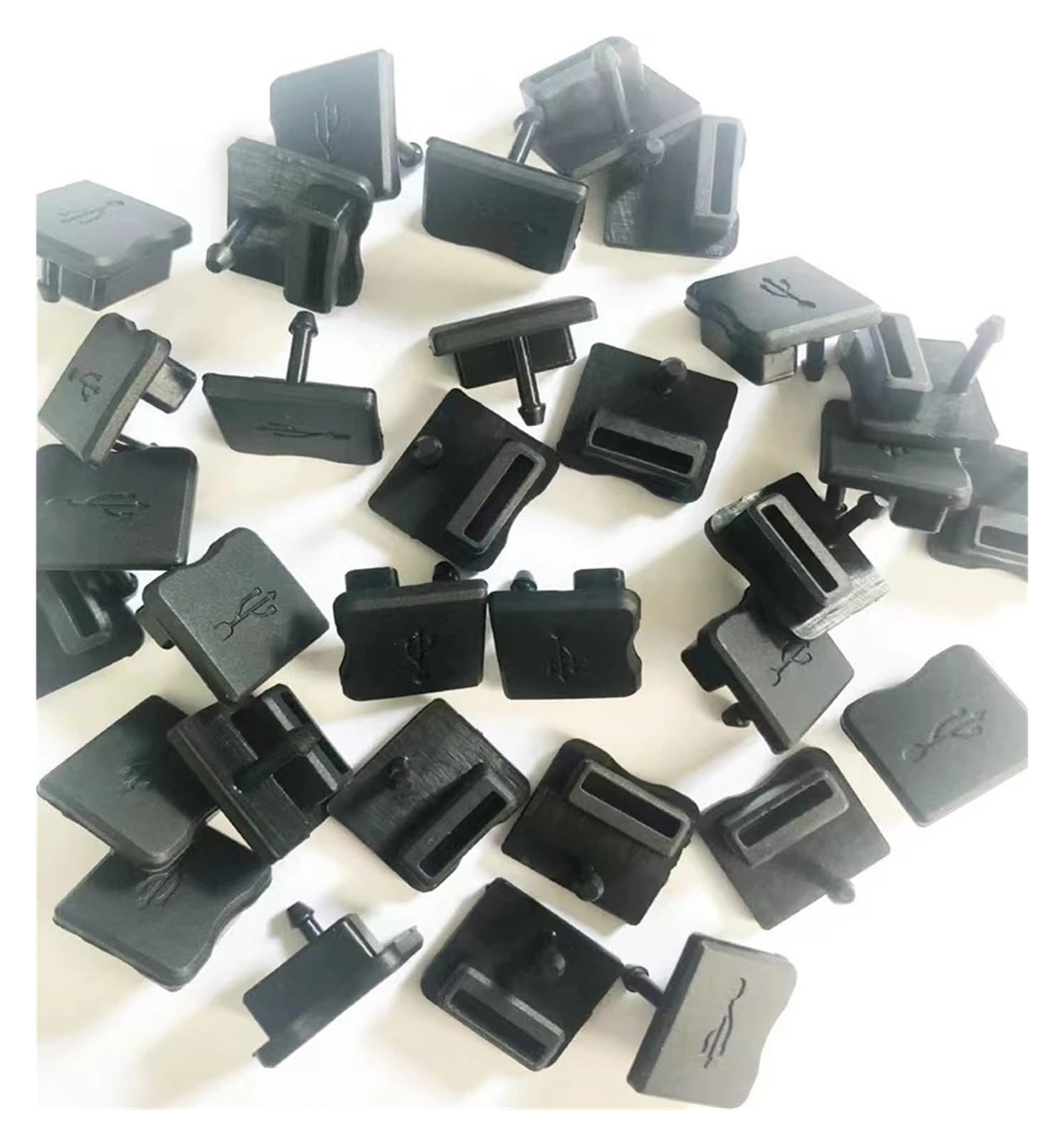 100 Pezzi di Tappo Antipolvere USB in Silicone, Tappo di Gomma for Porta di Ricarica USB montata sul Veicolo, Copertura Protettiva