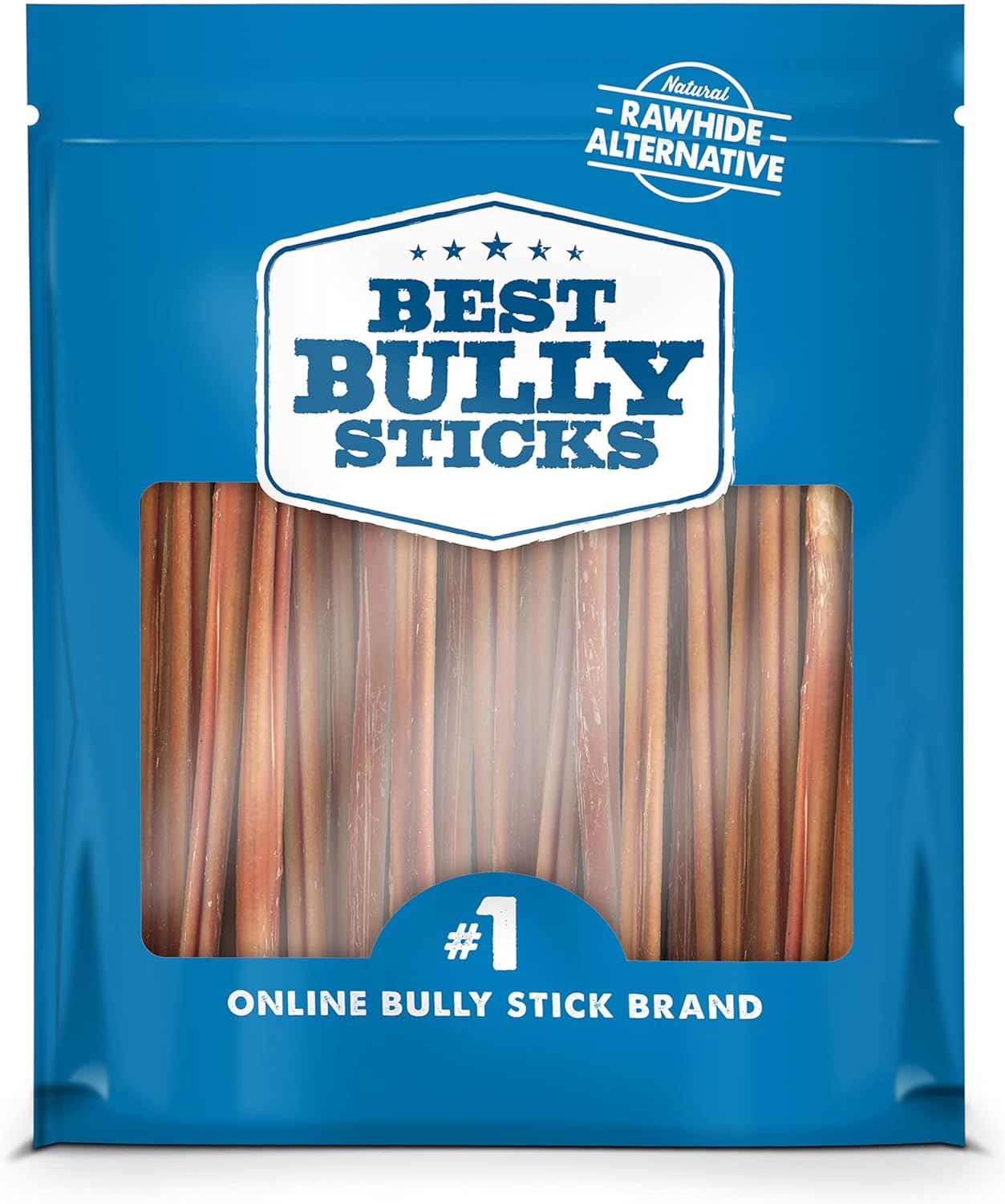 Best Bully Sticks 6 Inch Bully Sticks for Dogs - 18 Count (Pack of 1) - Natural, Easily Digestible, 100% Grass-Fed Beef, Grain and Rawhide Free