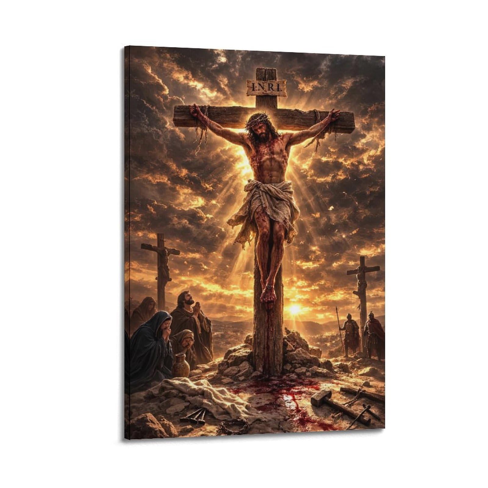 ESTE Christianity Jesus Cross Difficulty Resurrection Poster Decorative Painting Canvas Modern Art Picture 24x36inch(60x90cm)