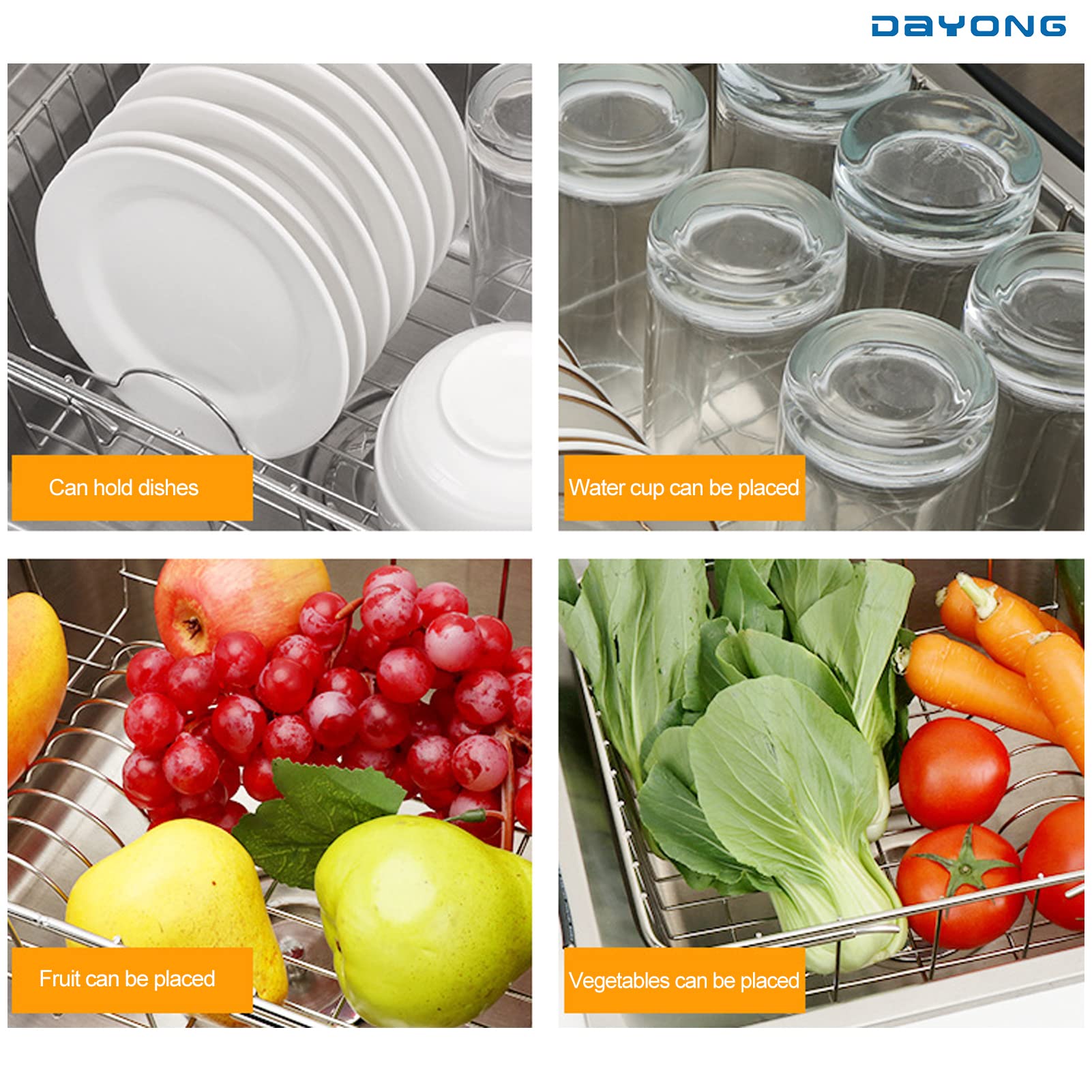 Buy DAYONG Expandable Dish Drying Rack,Adjustable Dish Drainer,Over
