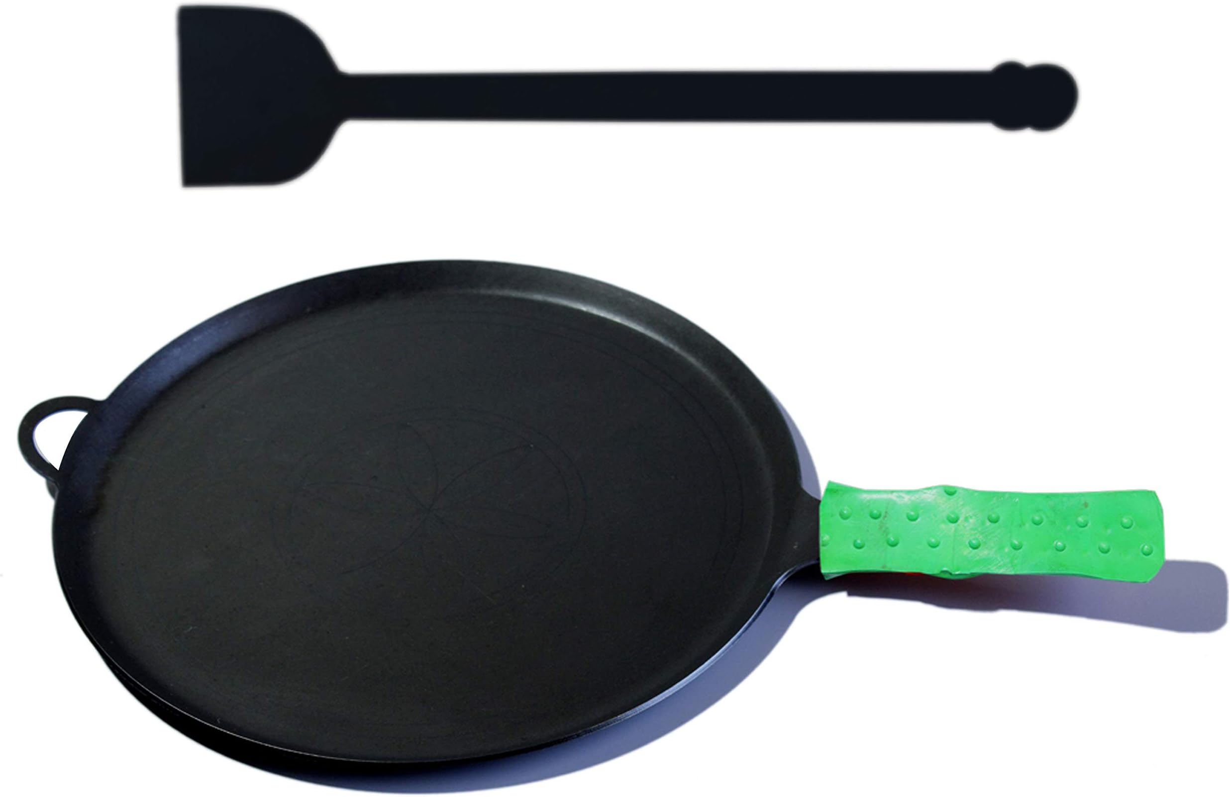 Nakshathra Pure Iron tawa Colour Handle for dosa (Black, 2kg )