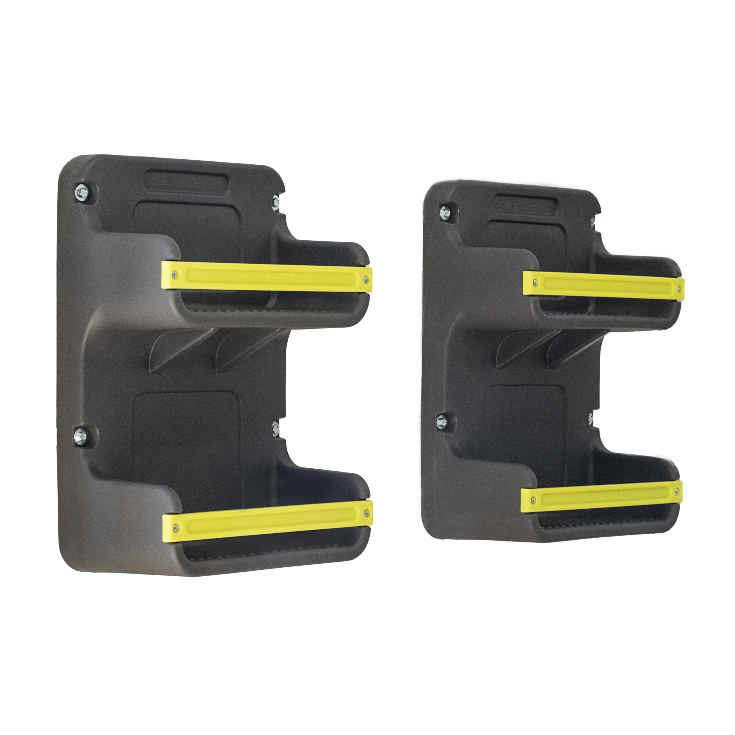 Step2 Evertough Vertical Wall Shelf, 2 Large Heavy Duty Shelving Units for Garage, Shed, Patio, and Pantry, Indoor and Outdoor Use, Weather Resistant, Easy Installation, Charcoal Gray, 2-Pack