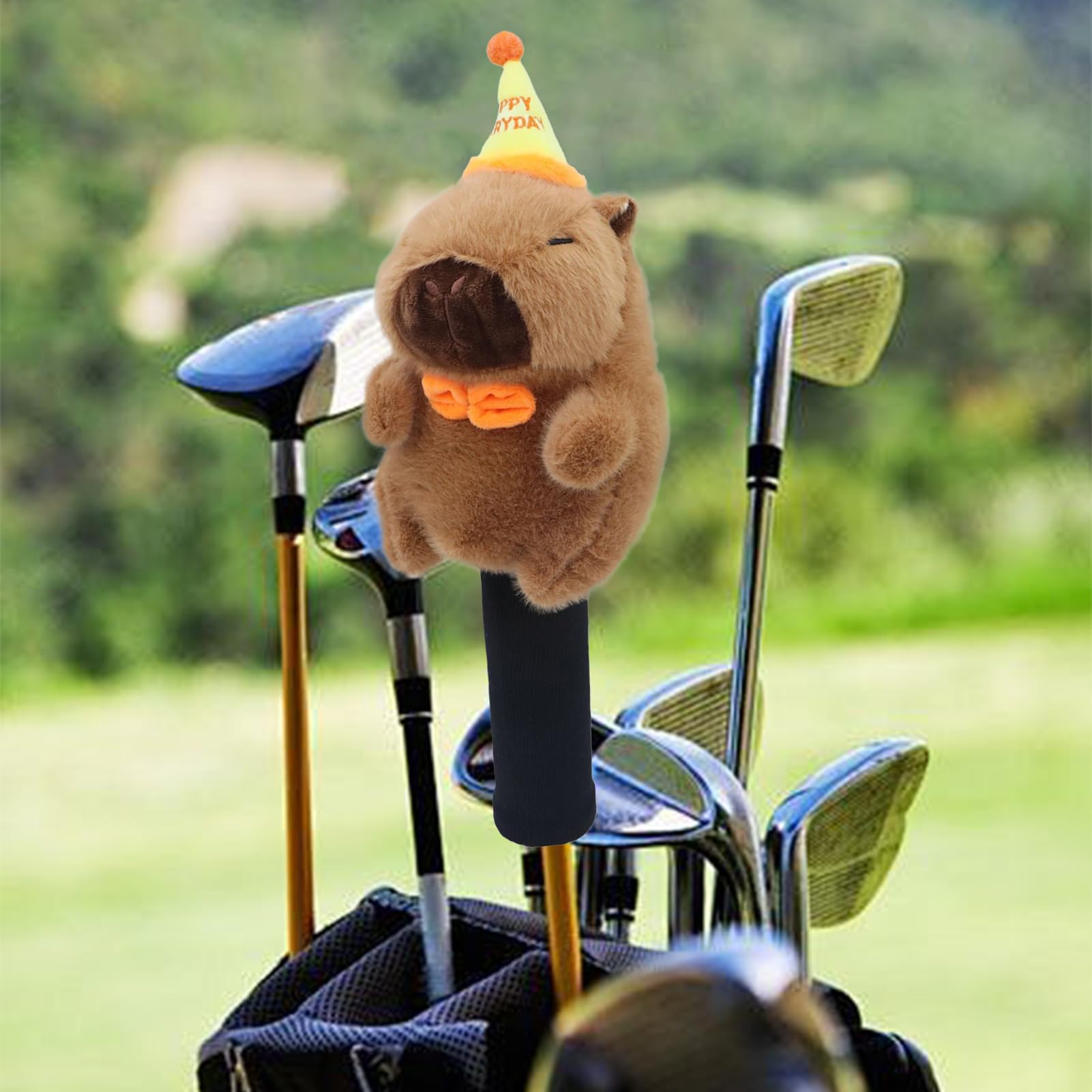 Housse décorative pour club de golf 3 bois 5 bois, motif animal fantaisiste en peluche, cadeau pour papa, convient pour les cours, les jeux de bienfaisance, les événements caritatifs