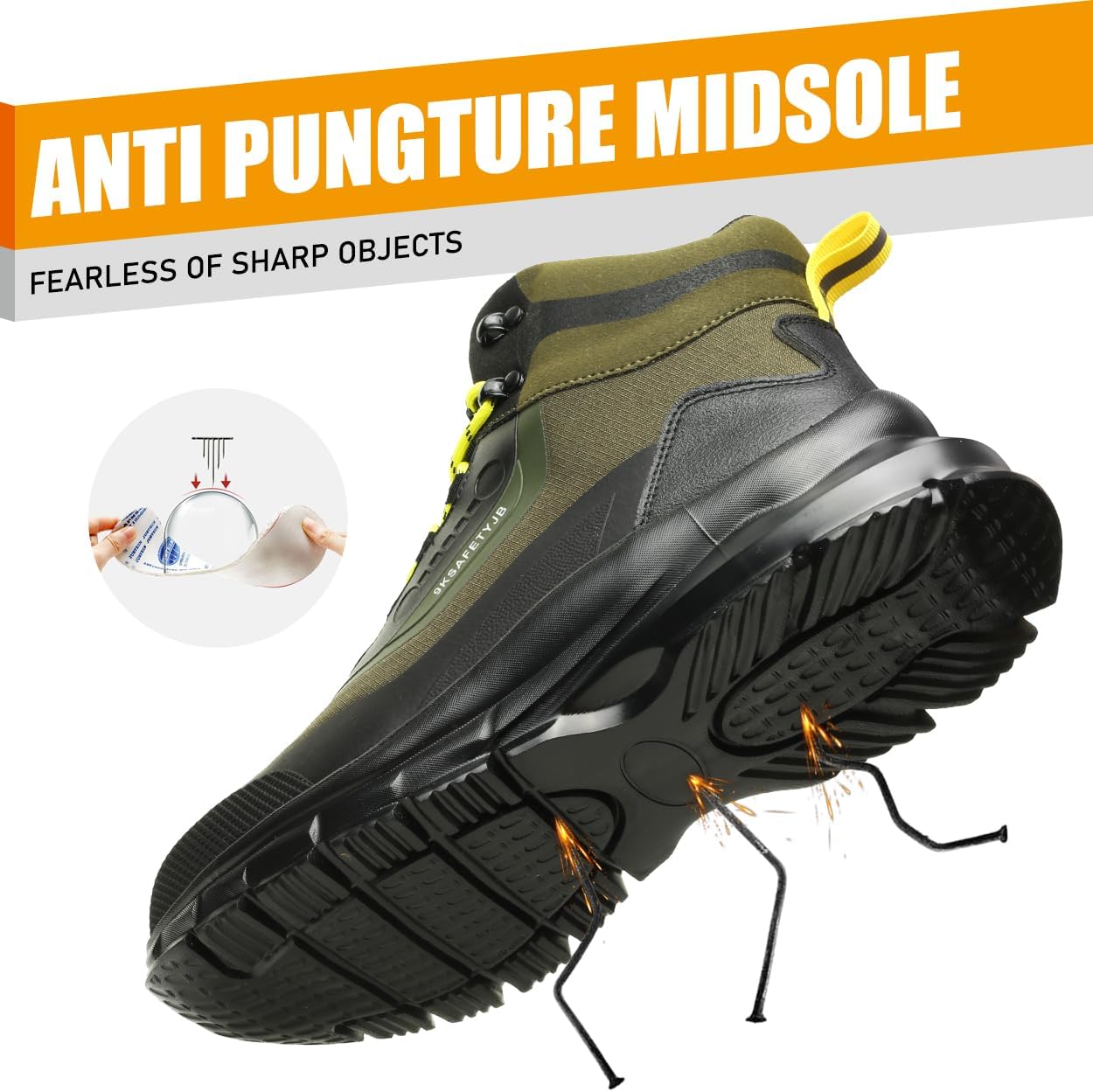 Steel Toe Work Shoes for Men Women Lightweight Comfortable Industrial & Construction Safety Boots