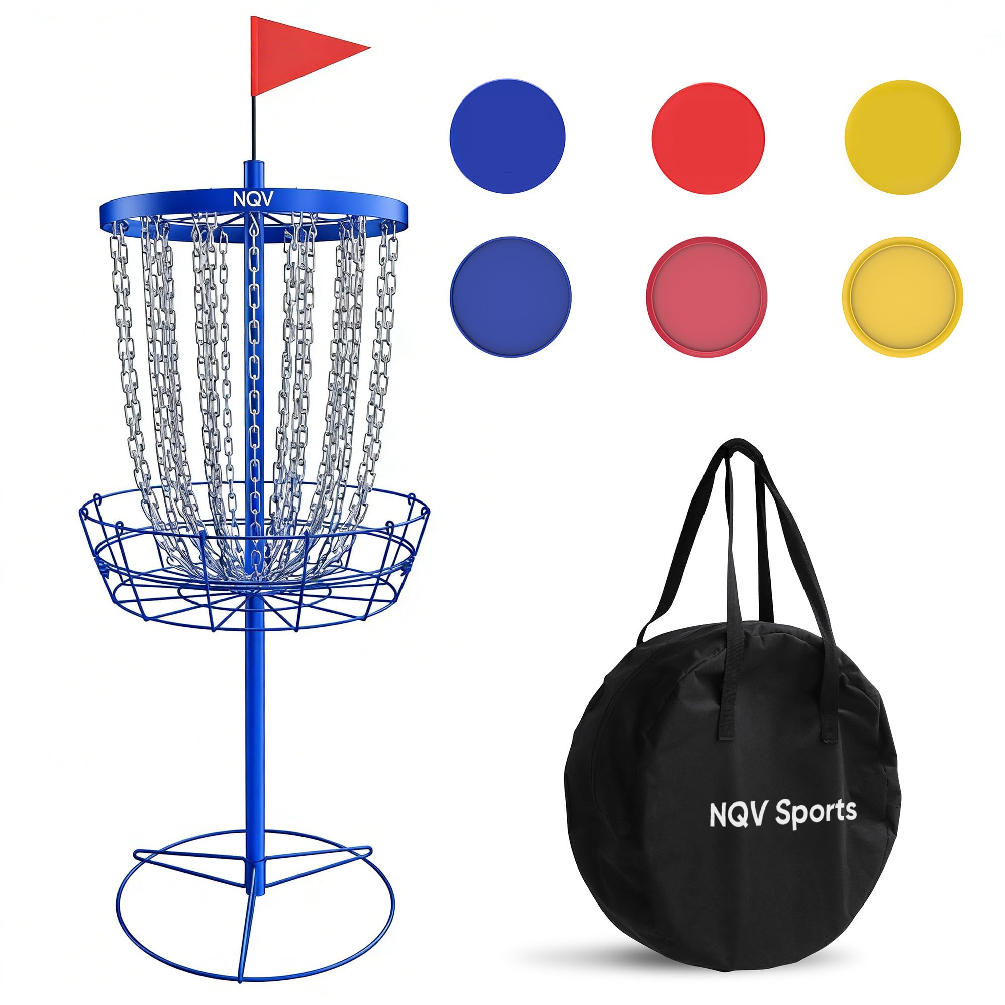 Disc Golf Basket,Heavy Duty 24 Chain Portable Target