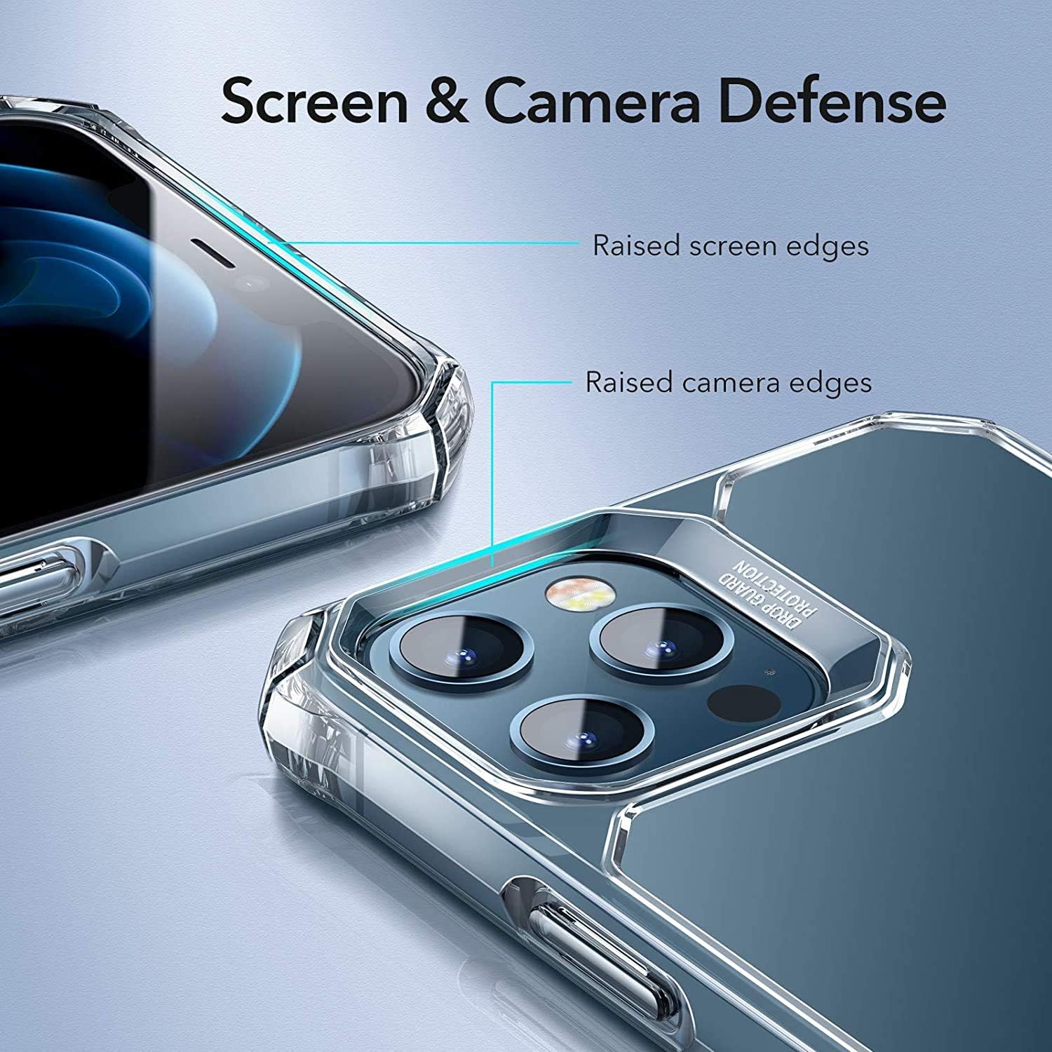 ESR Tough Clear Case Compatible with iPhone 12 Pro Max [Military-Grade Drop Protection] [Long-Lasting Clarity] – Clear