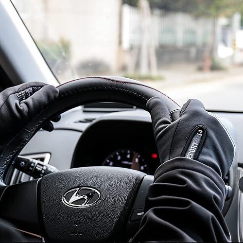 Miniatura 5 de Hikenture. Guantes de ciclismo de invierno, para hombres y mujeres. Guantes térmicos para bicicleta con dedos completos, para pantallas táctiles