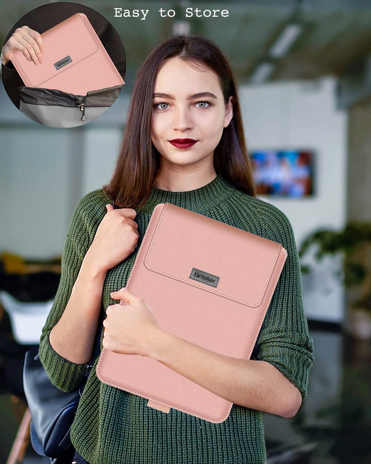 PRITZKER Laptop Sleeve 1515.6 Inch with Adjustable Portable Laptop