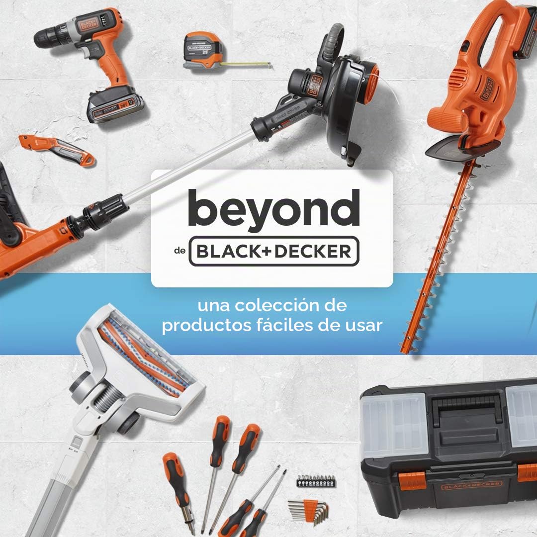 beyond Sistema de almacenamiento apilable BLACK+DECKER BLACK+DECKER BDST60500APB - Juego de 3 piezas (caja de herramientas pequeña, profunda y bolsa rodante)