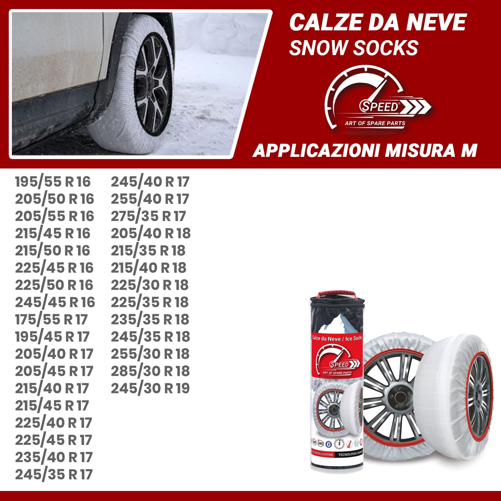 Calze Da Neve Per Pneumatici 215/40 R18 - Omologate EN 16662-1, Alternative Alle Catene - Foto 10