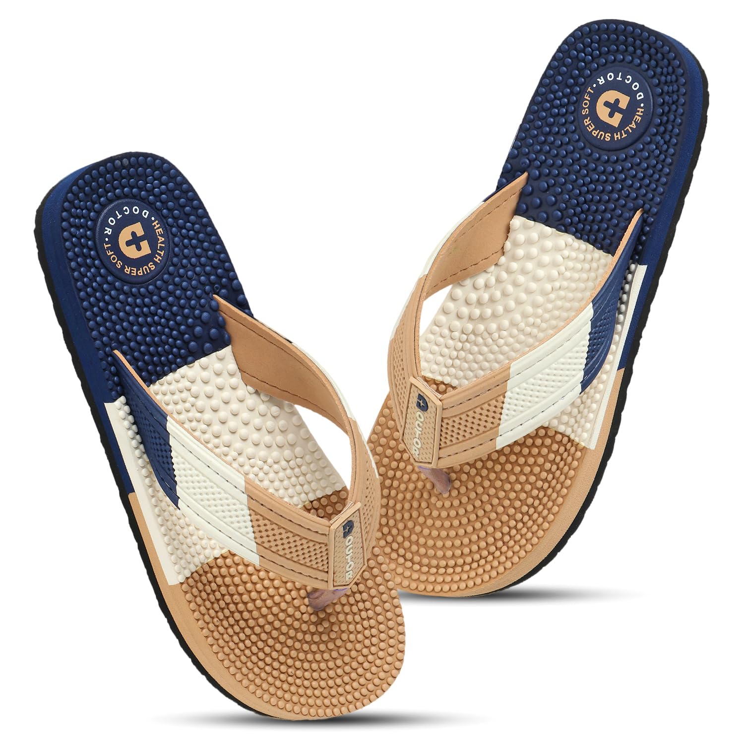 doctor health super soft Men’s Massage Flip Flops | Textured Footbed Comfortable EVA Slippers | Anti-Slip Lightweight Thong Sandals for Indoor Outdoor Casual Everyday Wear-picture-17