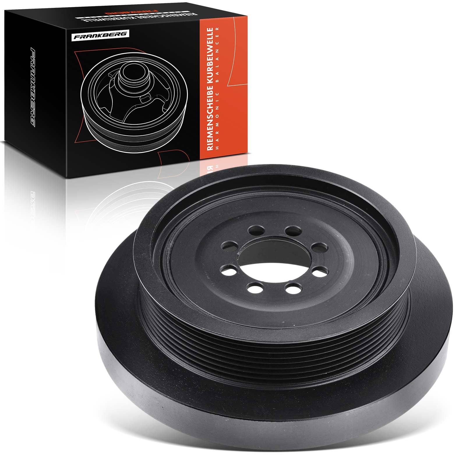 Frankberg Set di pulegge albero motore con smorzatore di vibrazioni | Compatibile con: Serie 5 F10, 4 Cabriolet F33 F83, Serie 6 Coupé F13, X6 E71 E72, X5 F15 F85, 4 Gran Coupé F36