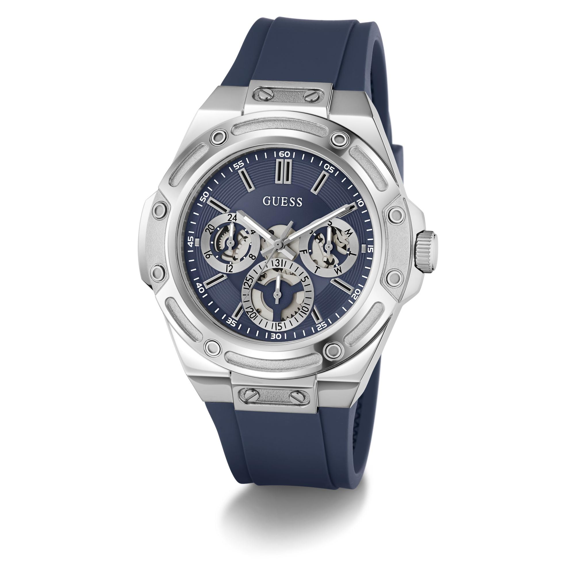 GUESS Męski zegarek na rękę wielofunkcyjny Carver GW1132G1 silikon