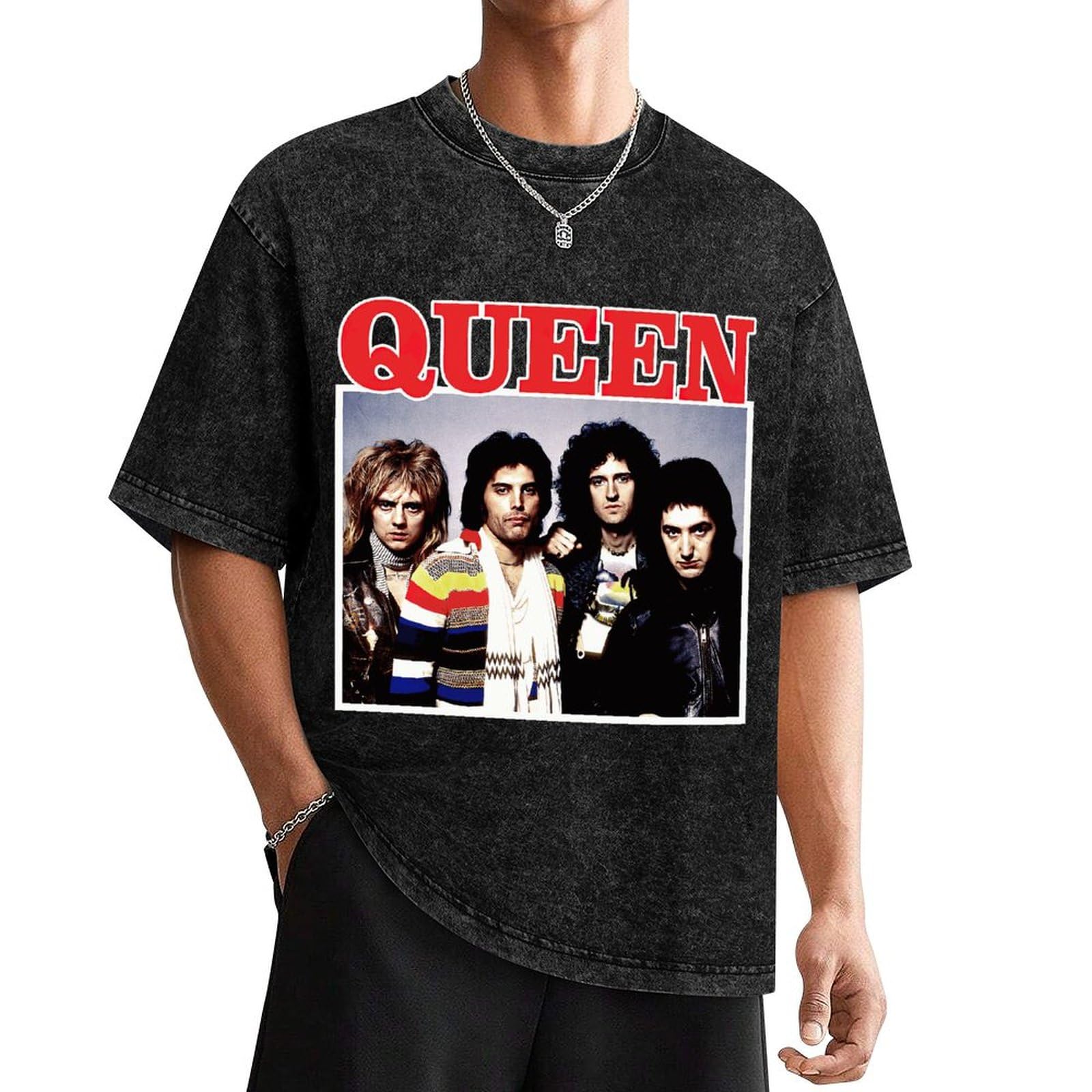 Amazon.co.jp: Tシャツ Queen クイーン バンド 綿100% 半袖 夏服 