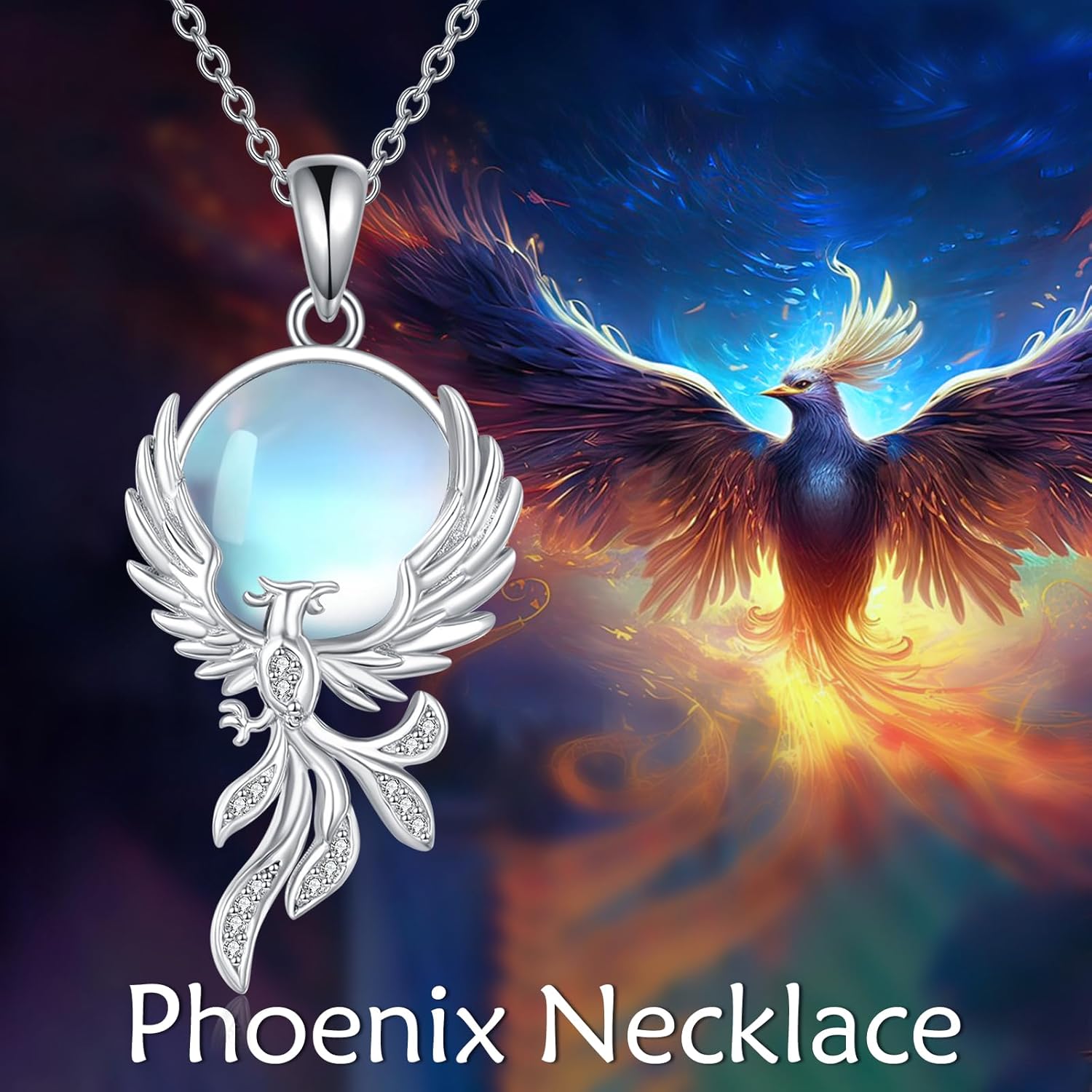 Phoenix Necklace 925 Sterling Silver Phoenix Pendant Necklace Phoenix Jewelry Gifts for Women Men - Image 3