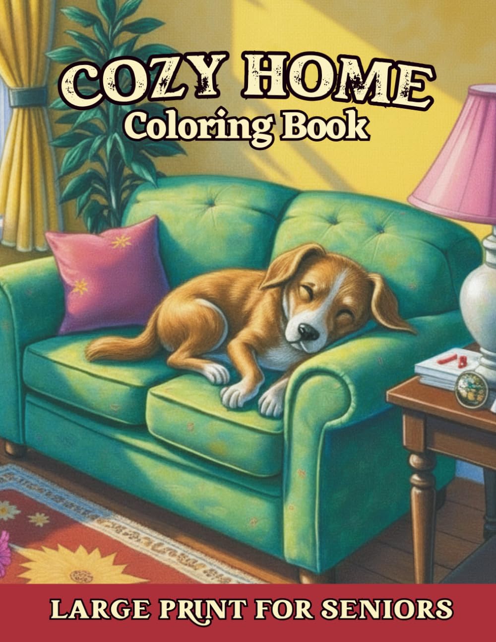 Easy Cozy Home Coloring Book for Seniors with Dementia: Relaxing Large Print Bold & Simple Stress Free Designs Featuring Cozy Home Scenes, Items, Comfort Foods & Pets