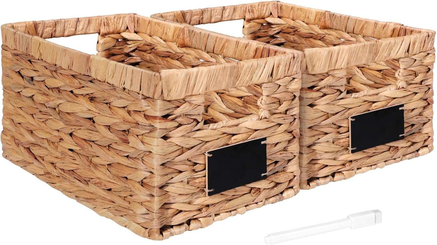 kenvc Water Hyacinth Storage Baskets, Wicker Baskets