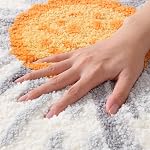 Ankah Plants Collection Bath Mat, Unique Natural Plant and Flower Shapes Design Bathroom Rug, Ultra Soft Microfibre, Medium-Pile, Durable, Non-Slip, Quick Dry, Machine Wash, 25.6"x 25.6", Marguerite