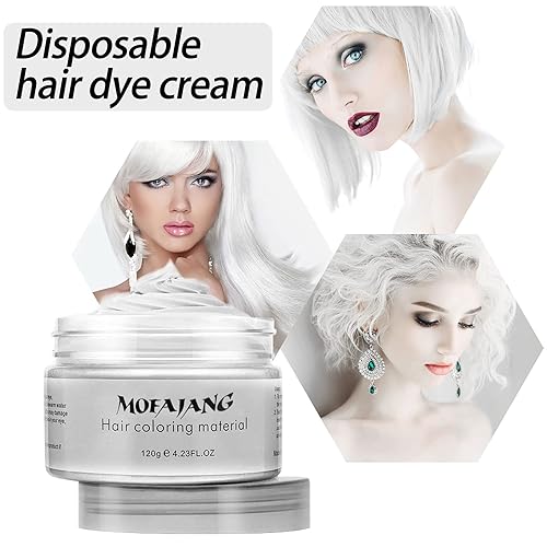 Miniatura 4 de Cera temporal del color del cabello 423 oz Instant Hairstyle Cream pomadas de pelo cera para peinados de fiesta cosplay fácil limpieza
