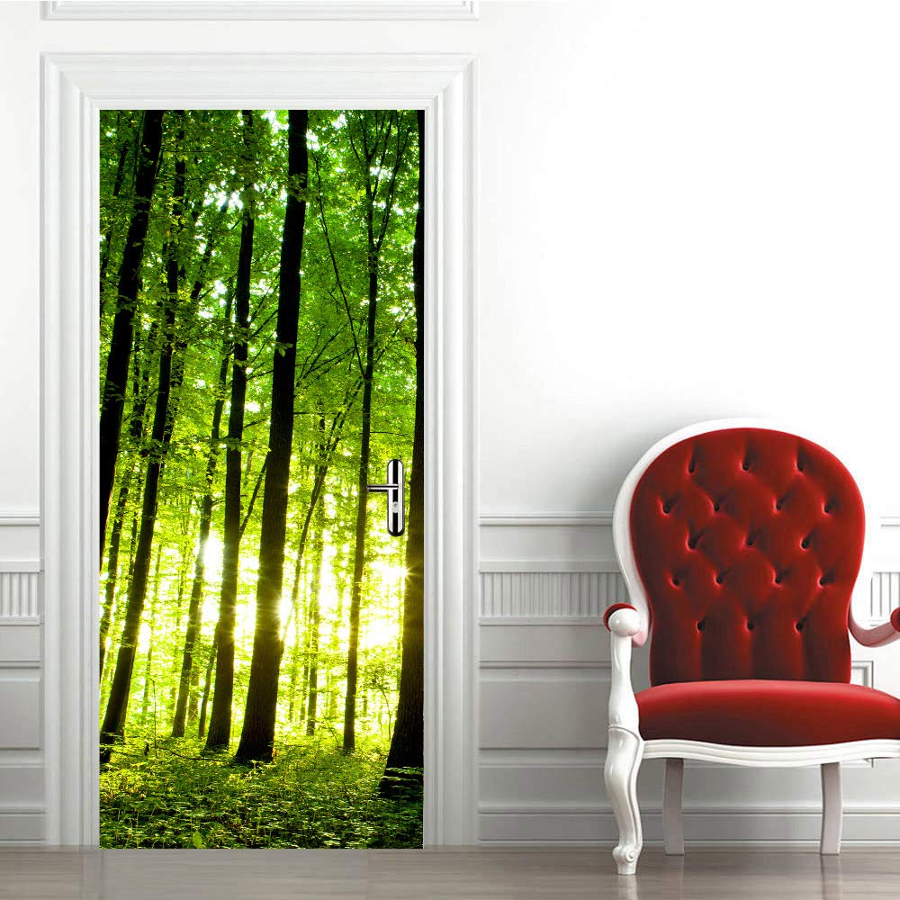 Sticker porte trompe l'oeil pour agrandir une petite chambre sombre en un instant