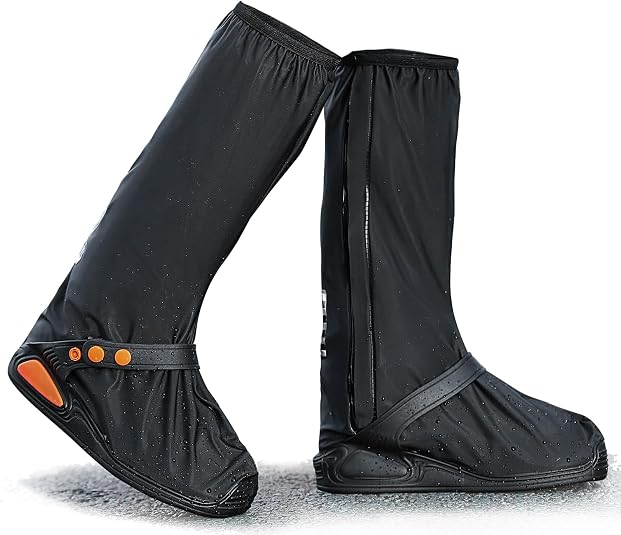 Copriscarpe Impermeabili,con Strisce Riflettenti Bici Copriscarpa - 6