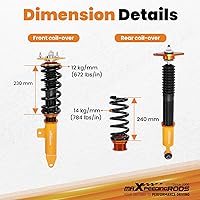 Vista 7 de maXpeedingrods Coilovers para Dodge Challenger SRT8 2008-2010, para Charger 2006-2010, Kit de Suspensión de Espiral Ajustable en Altura, Kits