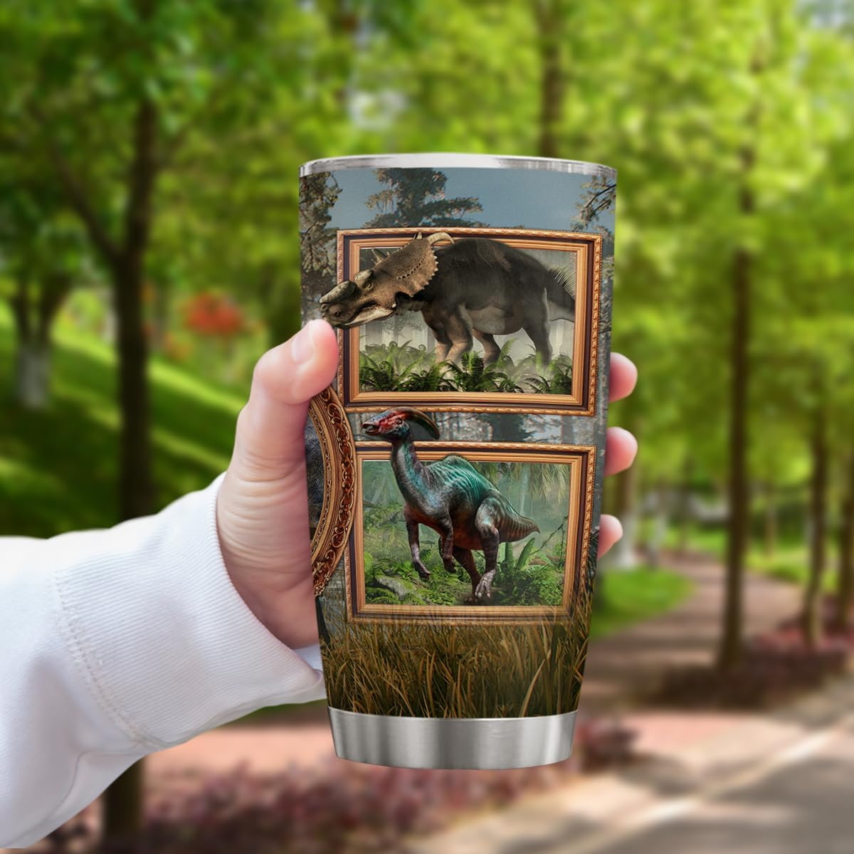 winorax Dinosaur Tumbler Dinosaurs Lover Gifts Cup Double Wall Vacuum Insulated Tumbler 20oz Dino Coffee Travel Mug Cups Birthday Christmas Fathers Day Cup Gift For Men Women Kids Teen Boys - Image 6