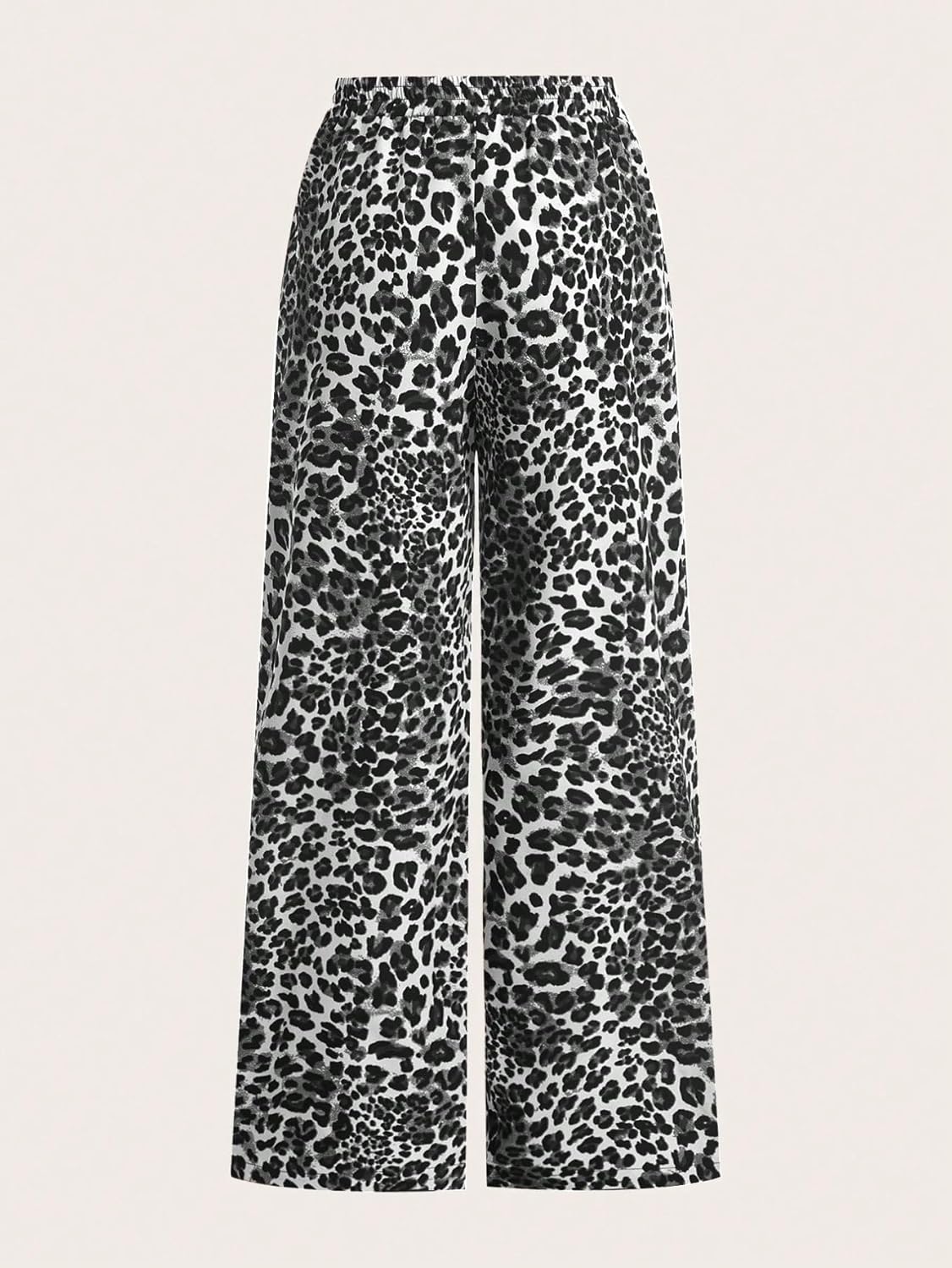 Women's Cheetah Leopard Pants Patched Elastic Waist Wide Leg Baggy Sweatpants Y2k Pants 2 Pack - Image 5