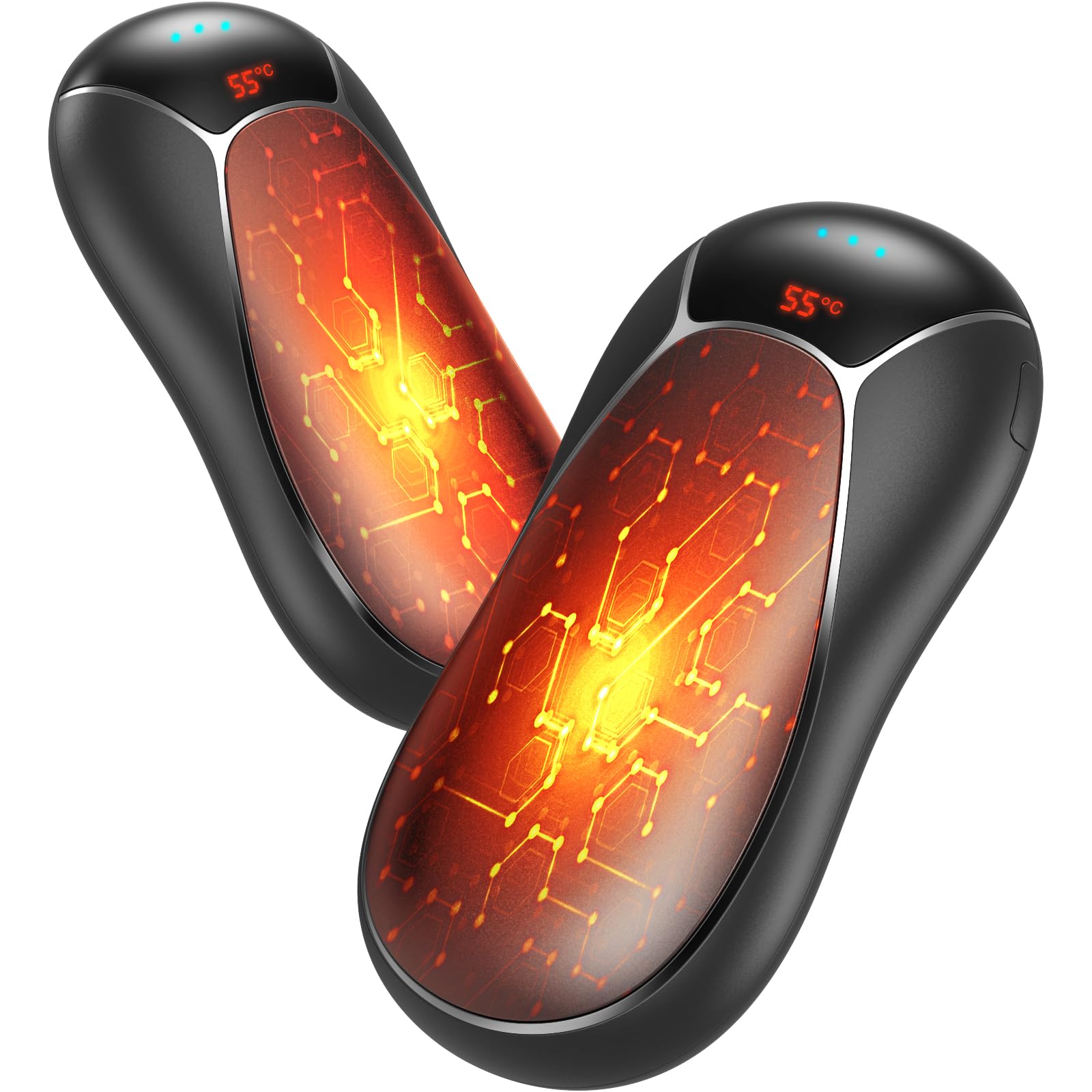 Chaufferette Main Rechargeable 8000mAh, 2 en 1 Chauffe-Main Magnétique, Cadeau de Noël pour Extérieur/Camping/Chasse