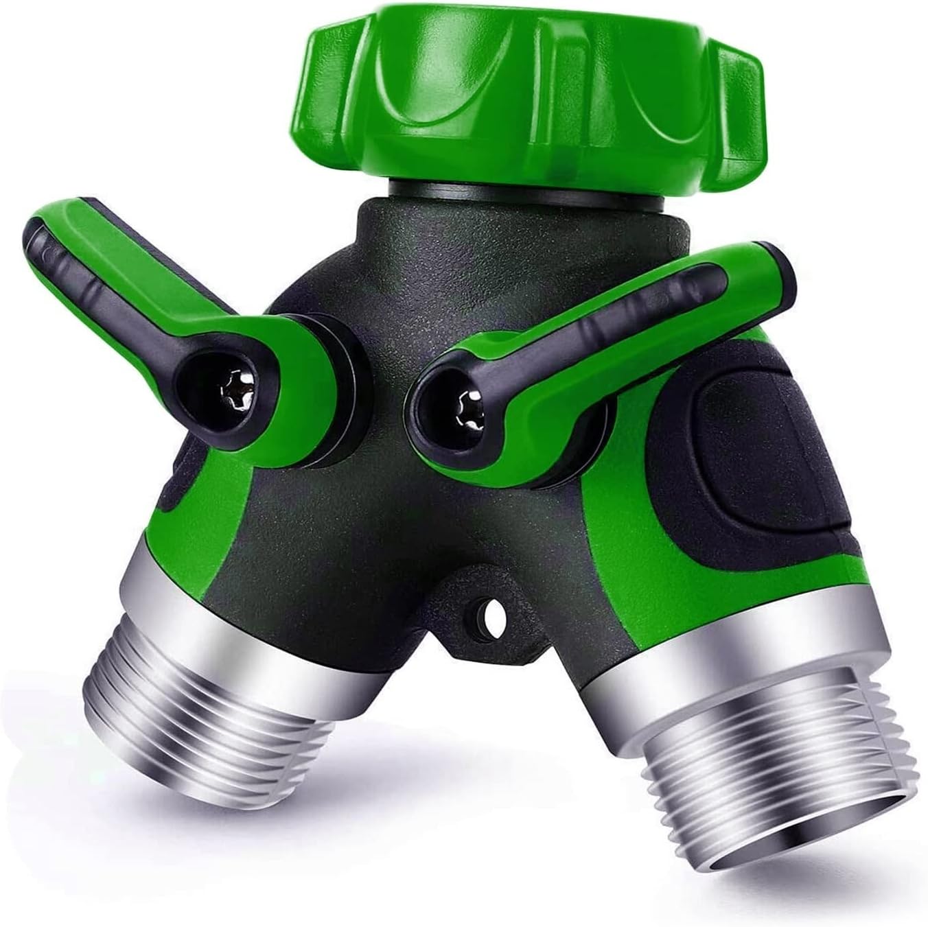 Hose Fittings 2Pcs 2 Way Heavy Duty Garden Hose Distributor Tap Hose Splitter Y Connector Distributor Shut Off Water Valves Easy To Install (Color : Green)