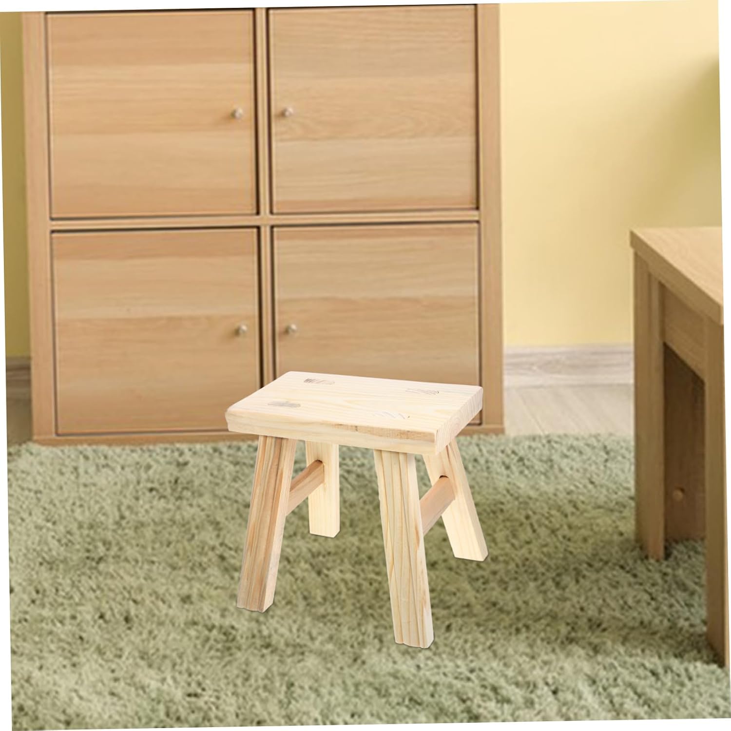 Entry Shoe Change Stool Small Stool for Boys and Girls Adults Non- Footrest for Home Dorm Bathroom Entryway Compact Design for Easy Storage