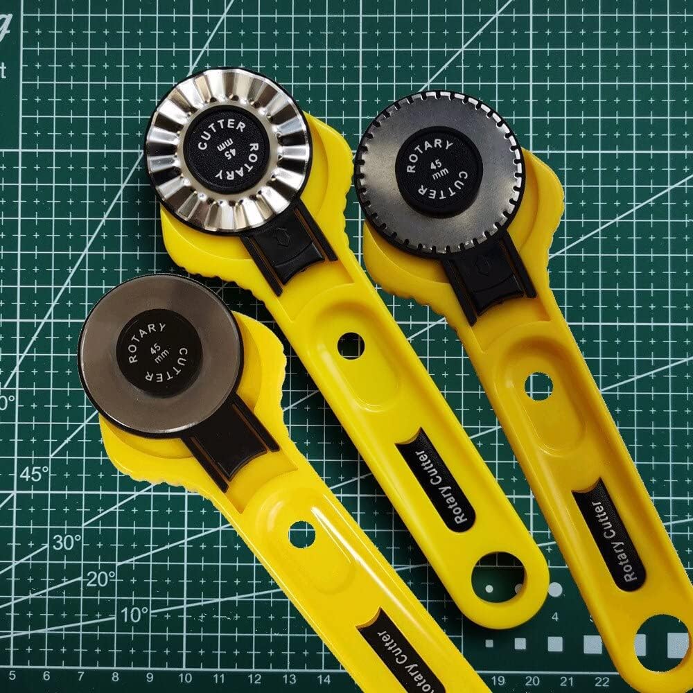 45mm Leather Tools Rotary Cutter Fabric Wavy Cutter Skip Gear Blades OLFA Quilting Accessories Cutting - (Color: Wavy)