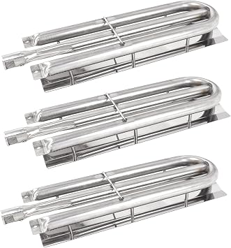 Burner Tube for Viking VGBQ 41 in T Series, VGBQ 53 in T Series, 21 7/8" | Stainless Steel Gas Grill Replacement Parts for Select Viking VGBQ 53" T Series and Other Grill Models, Pack of 3, Zemibi
