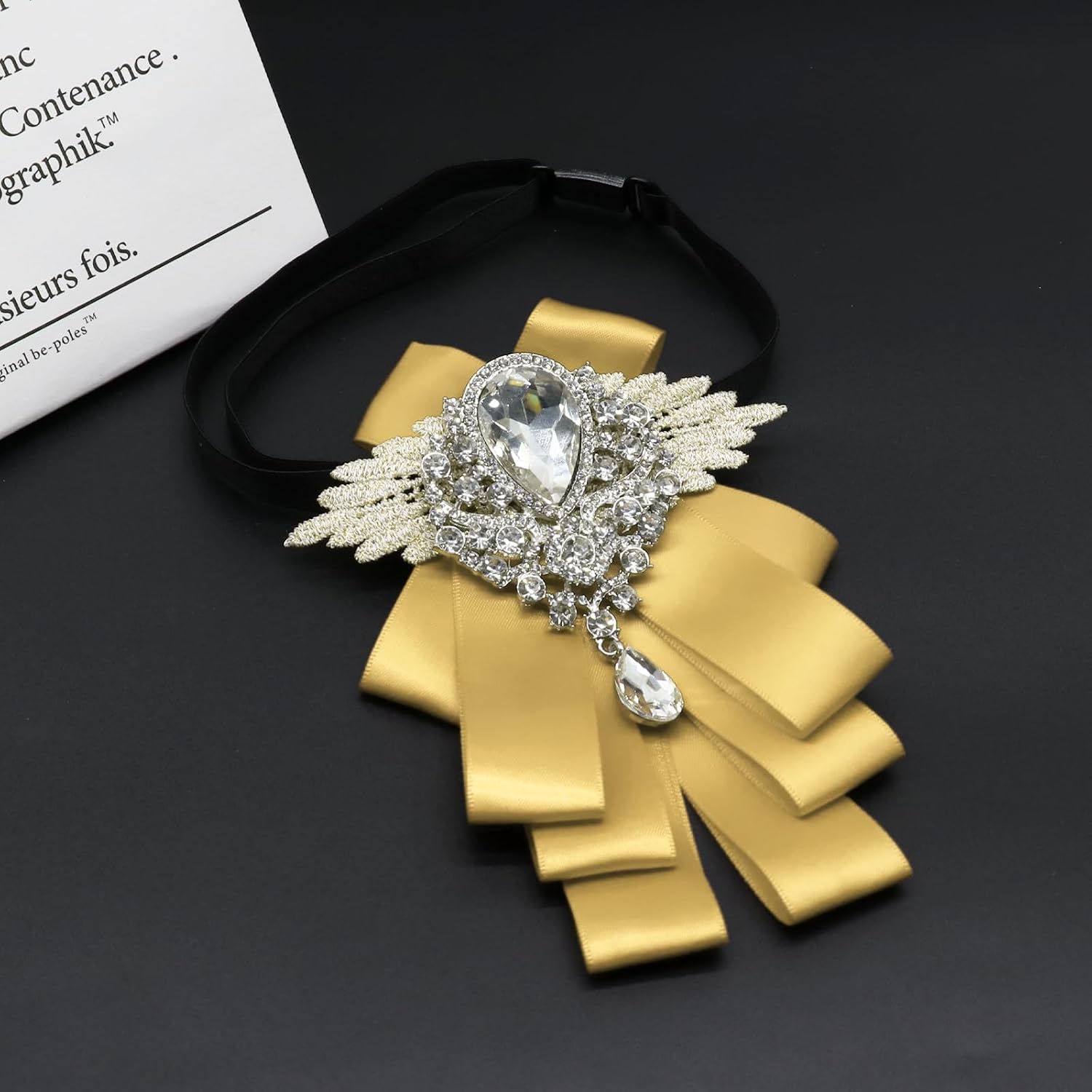 Big Rhinestone Bow Ties，Bowtie Pre-Tied Bowties Men Women