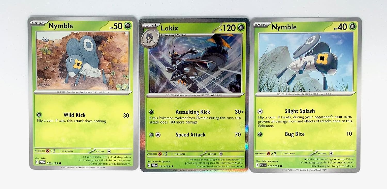 Lokix 021 193 - Paldea Evolved - Pokemon Evolution Set - 3 Card Lot - Scarlet Violet