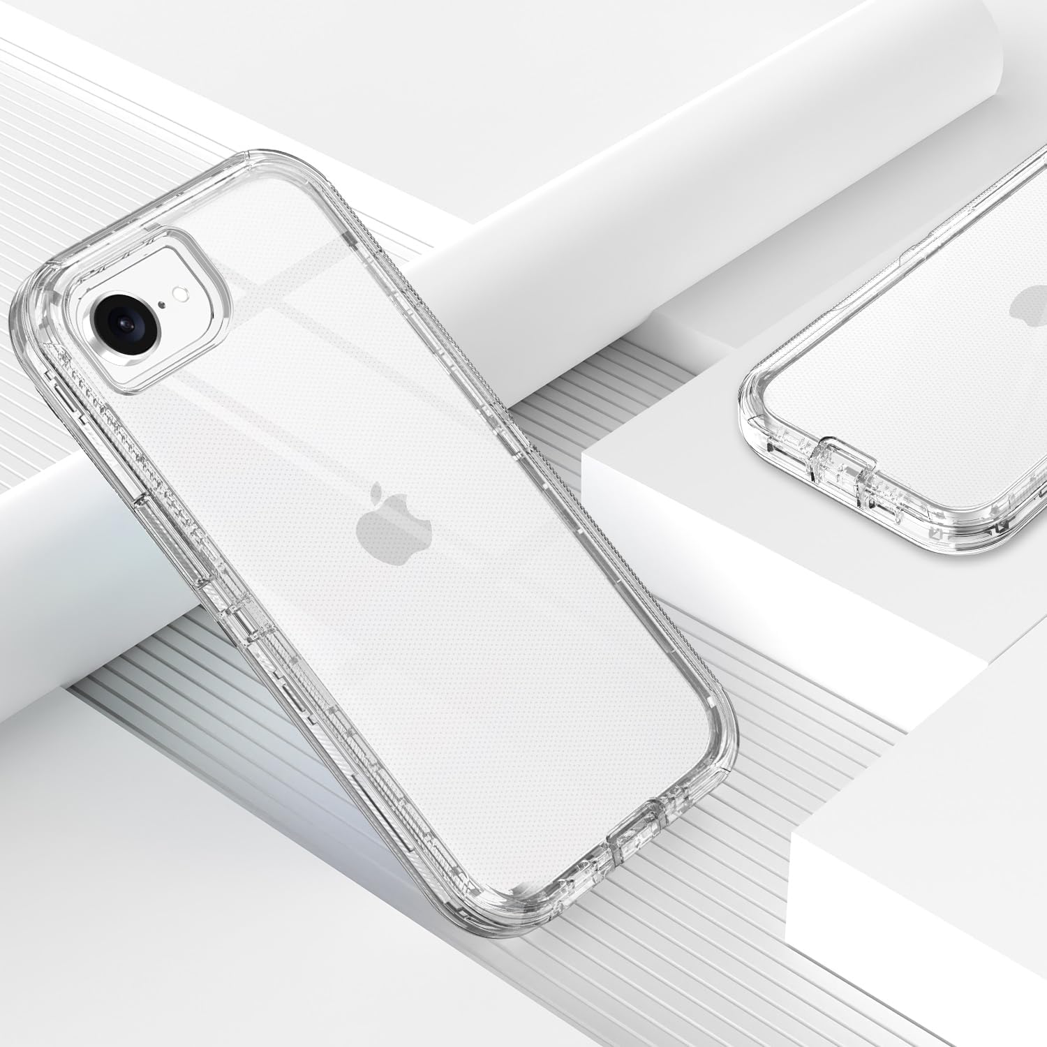 I-HONVA for iPhone 16e Case 2025 Clear [Non Yellowing] Shockproof Dust/Drop Proof 3-Layer Protection [Without Screen Protector] Rugged Heavy Duty Cover for Apple iPhone 16e 6.1",Clear - Image 5