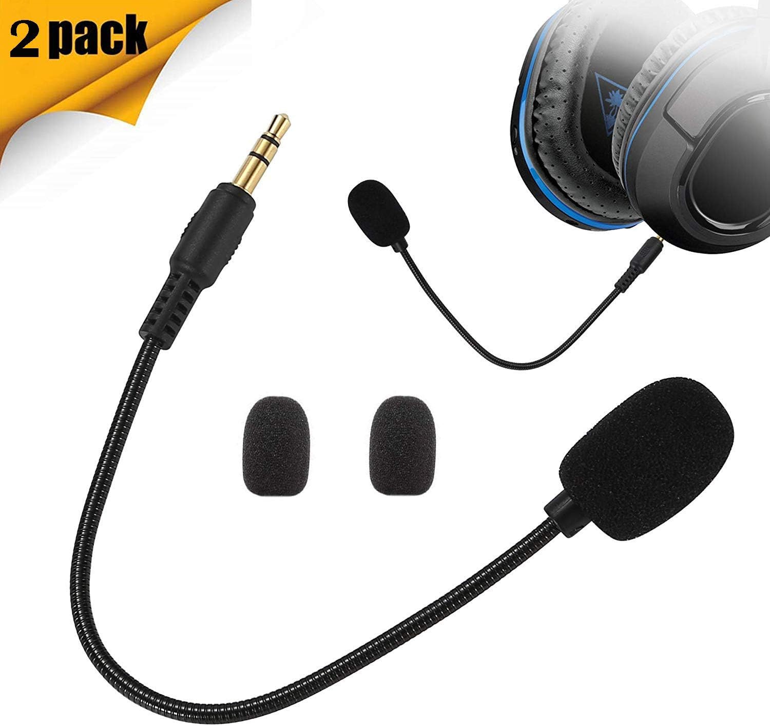 Pack 2 Replacement Microphone Boom Mic 3.5mm Musical