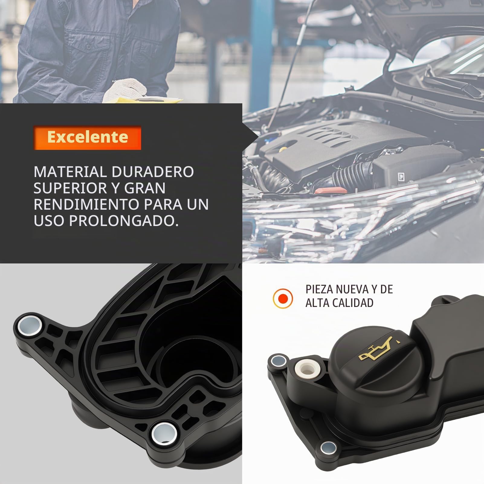 Tapa de válvula de culata, tapa basculante y junta para 1.6 HDI Berlingo C2 C3 C4 C5 Xsara Jumpy Focus 206 307# 0248L1 109146 9651815680SK1 1233714 1254229 1313806 1479837 11127804877